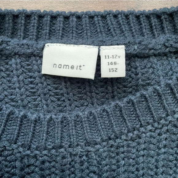 Navy Blue Name It Knot Knit Sweater Size 11-12 Year  Girl - Picture 3 of 5